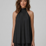 Robe Mini Evelyne Halter Dos Nu Double Volant