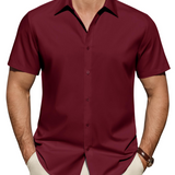 Chemise Homme Anti-Taches Stretch Manches Courtes Regular Fit