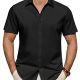Chemise Homme Anti-Taches Stretch Manches Courtes Regular Fit