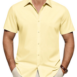 Chemise Homme Anti-Taches Stretch Manches Courtes Regular Fit