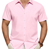 Chemise Homme Anti-Taches Stretch Manches Courtes Regular Fit