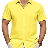 Chemise Homme Anti-Taches Stretch Manches Courtes Regular Fit