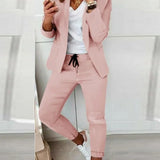 Ensemble Tailleur Bureau Veste Manches Longues Pantalon
