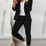 Ensemble Tailleur Bureau Veste Manches Longues Pantalon