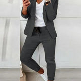 Ensemble Tailleur Bureau Veste Manches Longues Pantalon