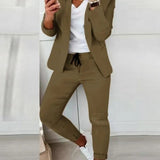 Ensemble Tailleur Bureau Veste Manches Longues Pantalon