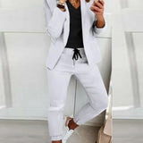 Ensemble Tailleur Bureau Veste Manches Longues Pantalon