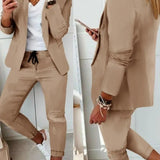 Ensemble Tailleur Bureau Veste Manches Longues Pantalon