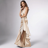 Robe à volants en wrap halter