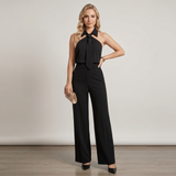 Blouse Halter à Col Cravate