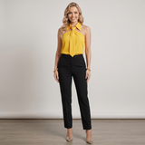 Blouse Halter à Col Cravate