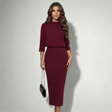 Ensemble Jupe Midi Col Bateau