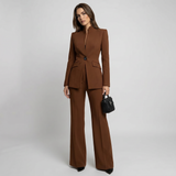 Ensemble Pantalon Blazer Col Montant
