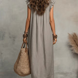 Robe Maxi à Volants Femme