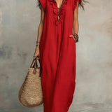 Robe Maxi Volants Poches