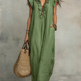 Robe Maxi Volants Poches
