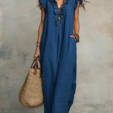 Robe Maxi Volants Poches