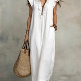 Robe Maxi Volants Poches