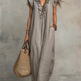 Robe Maxi Volants Poches