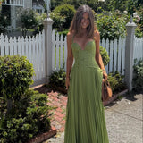 Robe Maxi Corset Plissée