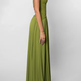 Robe Maxi Corset Plissée